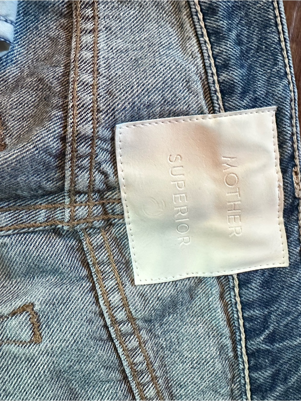 ❤️EUC MOTHER jeans The Bookie in Ironing Things Out sz:27 💯 cotton rigid denim - Picture 11 of 16